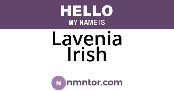 Lavenia Irish