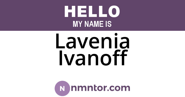 Lavenia Ivanoff