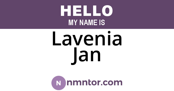 Lavenia Jan