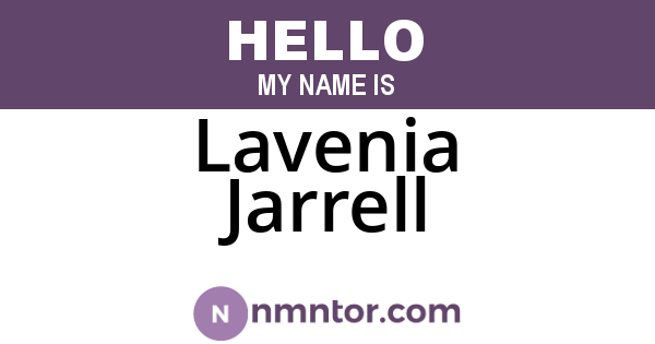 Lavenia Jarrell