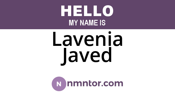 Lavenia Javed