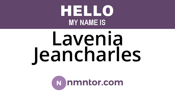 Lavenia Jeancharles