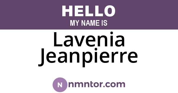 Lavenia Jeanpierre