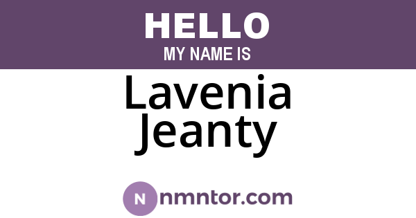 Lavenia Jeanty