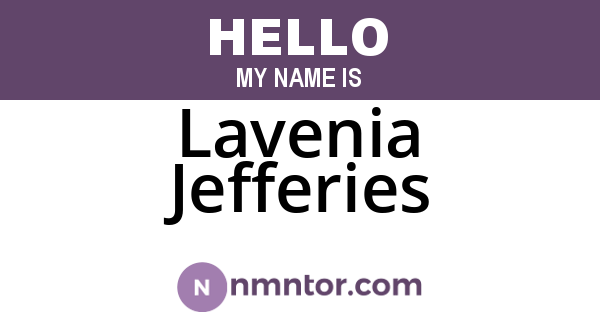 Lavenia Jefferies