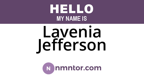 Lavenia Jefferson