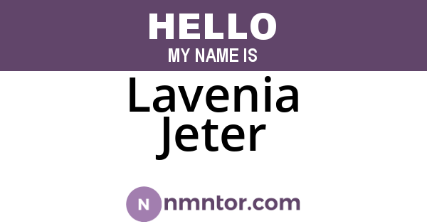 Lavenia Jeter