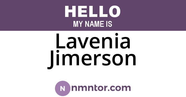 Lavenia Jimerson
