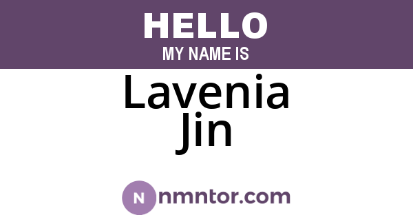 Lavenia Jin