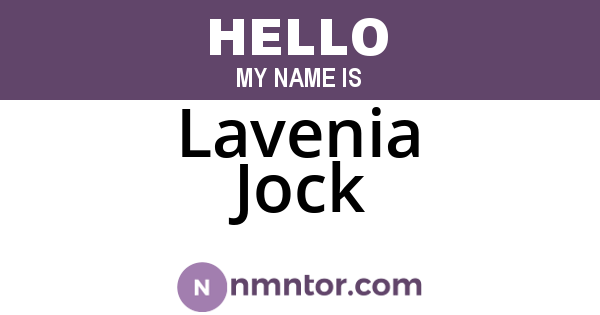Lavenia Jock