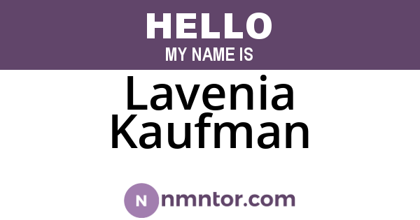 Lavenia Kaufman