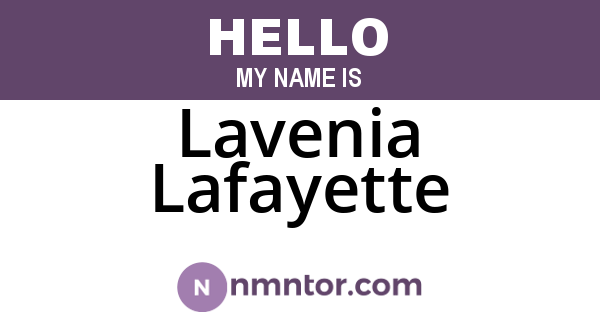 Lavenia Lafayette