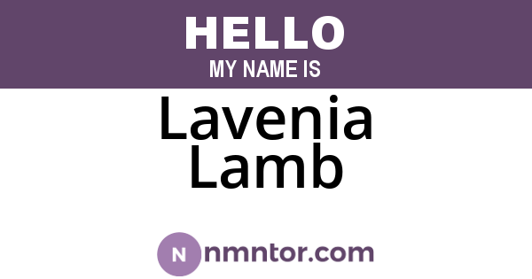 Lavenia Lamb