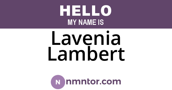 Lavenia Lambert