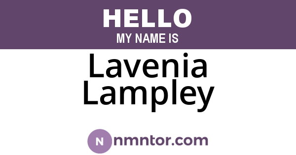Lavenia Lampley