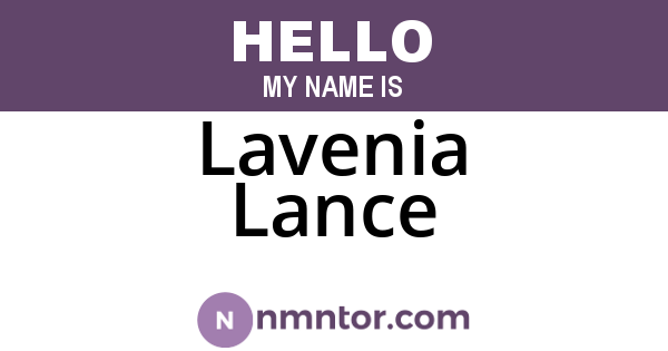 Lavenia Lance