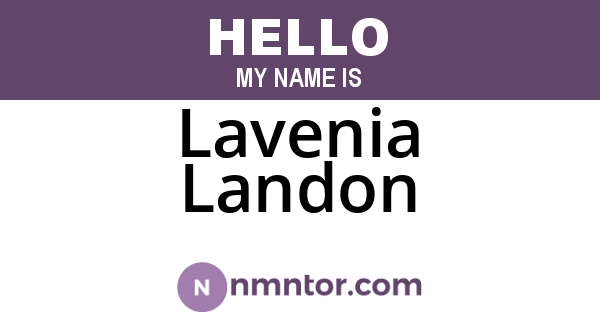 Lavenia Landon
