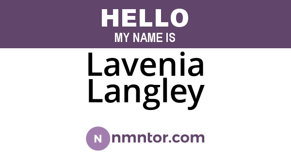 Lavenia Langley