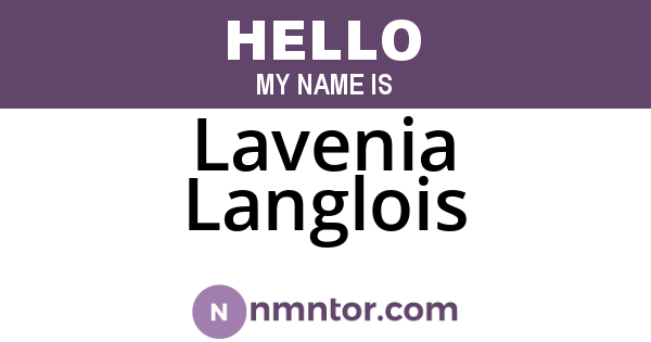 Lavenia Langlois