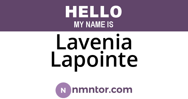 Lavenia Lapointe