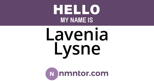 Lavenia Lysne
