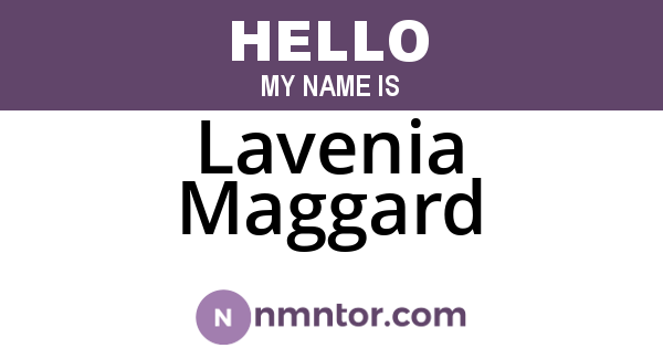 Lavenia Maggard