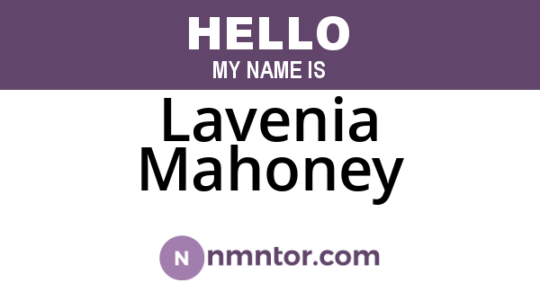 Lavenia Mahoney