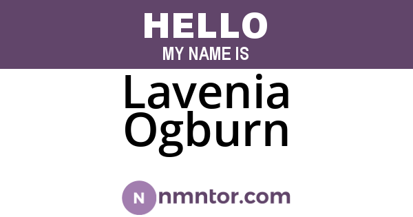 Lavenia Ogburn