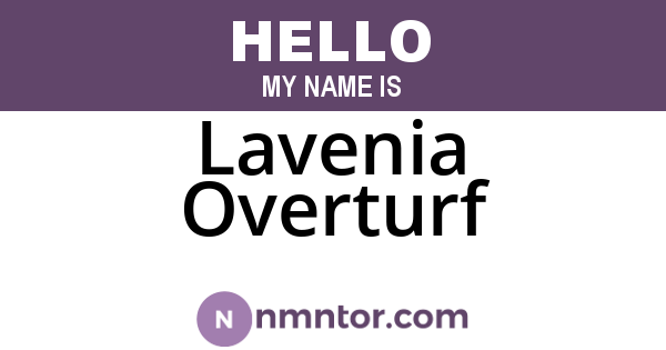 Lavenia Overturf