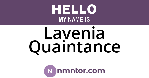 Lavenia Quaintance