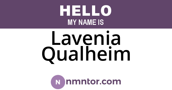 Lavenia Qualheim