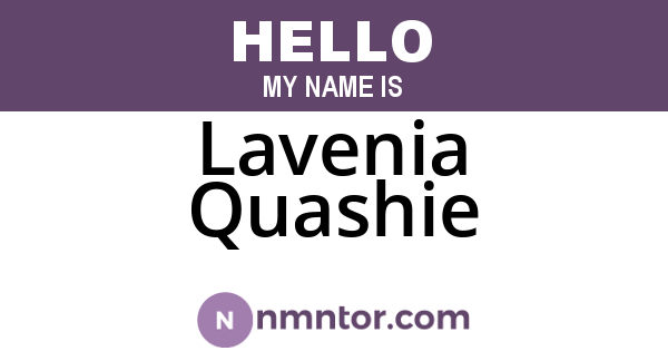 Lavenia Quashie