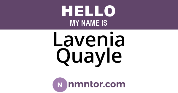 Lavenia Quayle