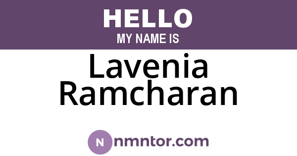 Lavenia Ramcharan