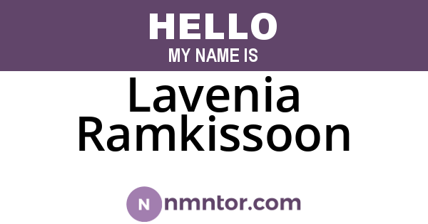 Lavenia Ramkissoon