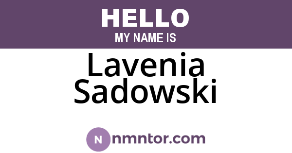 Lavenia Sadowski