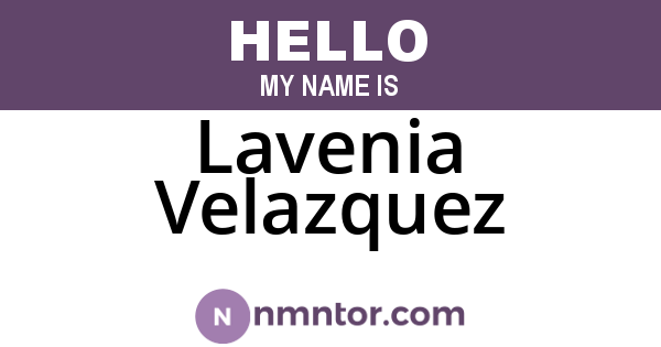 Lavenia Velazquez