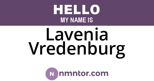 Lavenia Vredenburg