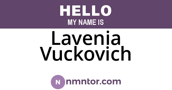 Lavenia Vuckovich