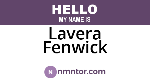 Lavera Fenwick