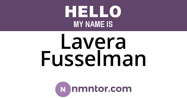 Lavera Fusselman