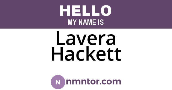 Lavera Hackett