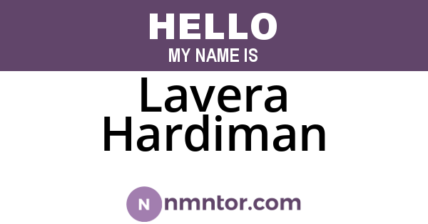 Lavera Hardiman