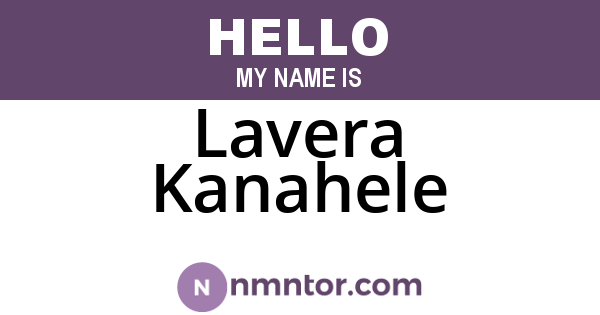 Lavera Kanahele