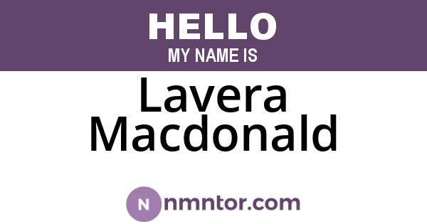 Lavera Macdonald