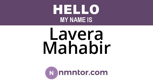 Lavera Mahabir