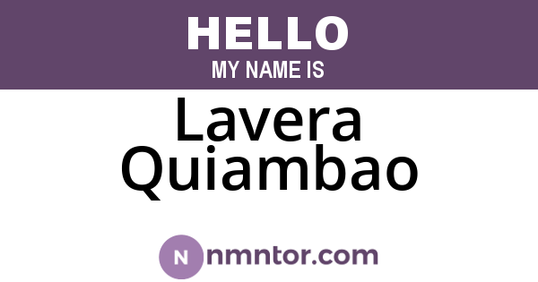 Lavera Quiambao