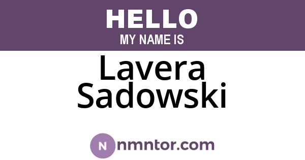 Lavera Sadowski