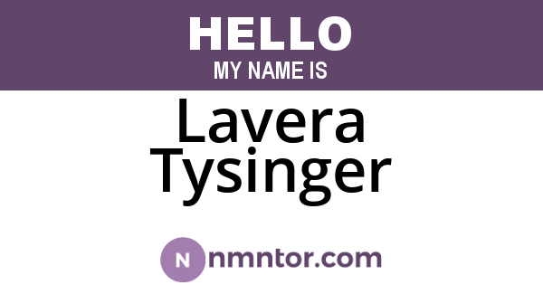 Lavera Tysinger