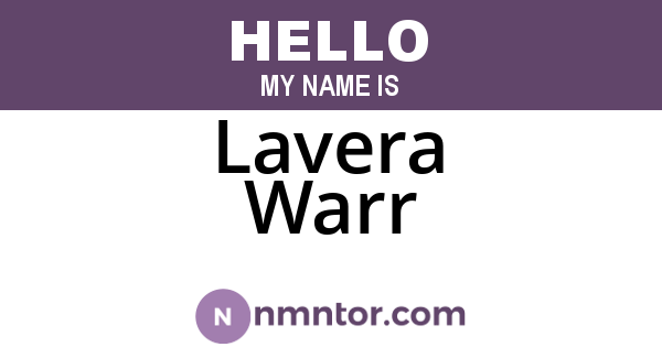 Lavera Warr